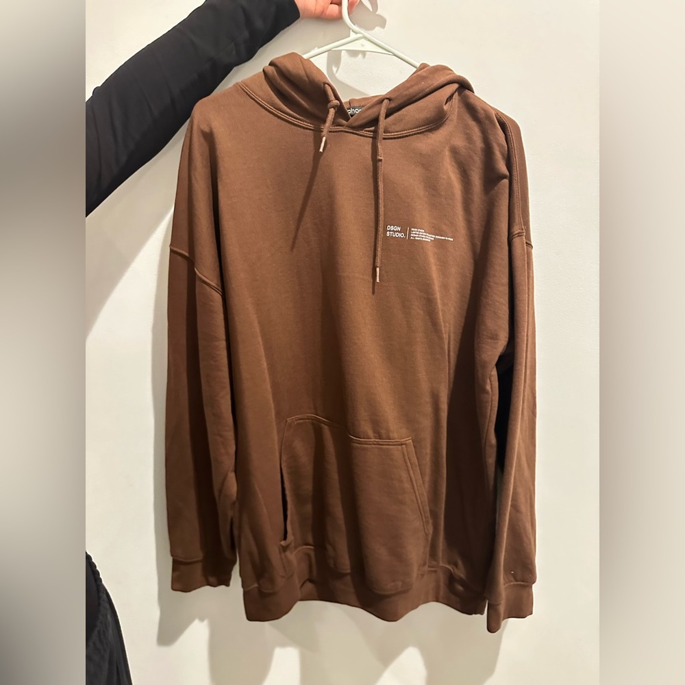 boo hoo dsgn studio brown hoodie
